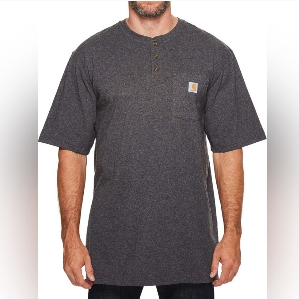 CARHARTT Loose Fit Heavyweight Short-Sleeve Pocket Henley T-Shirt